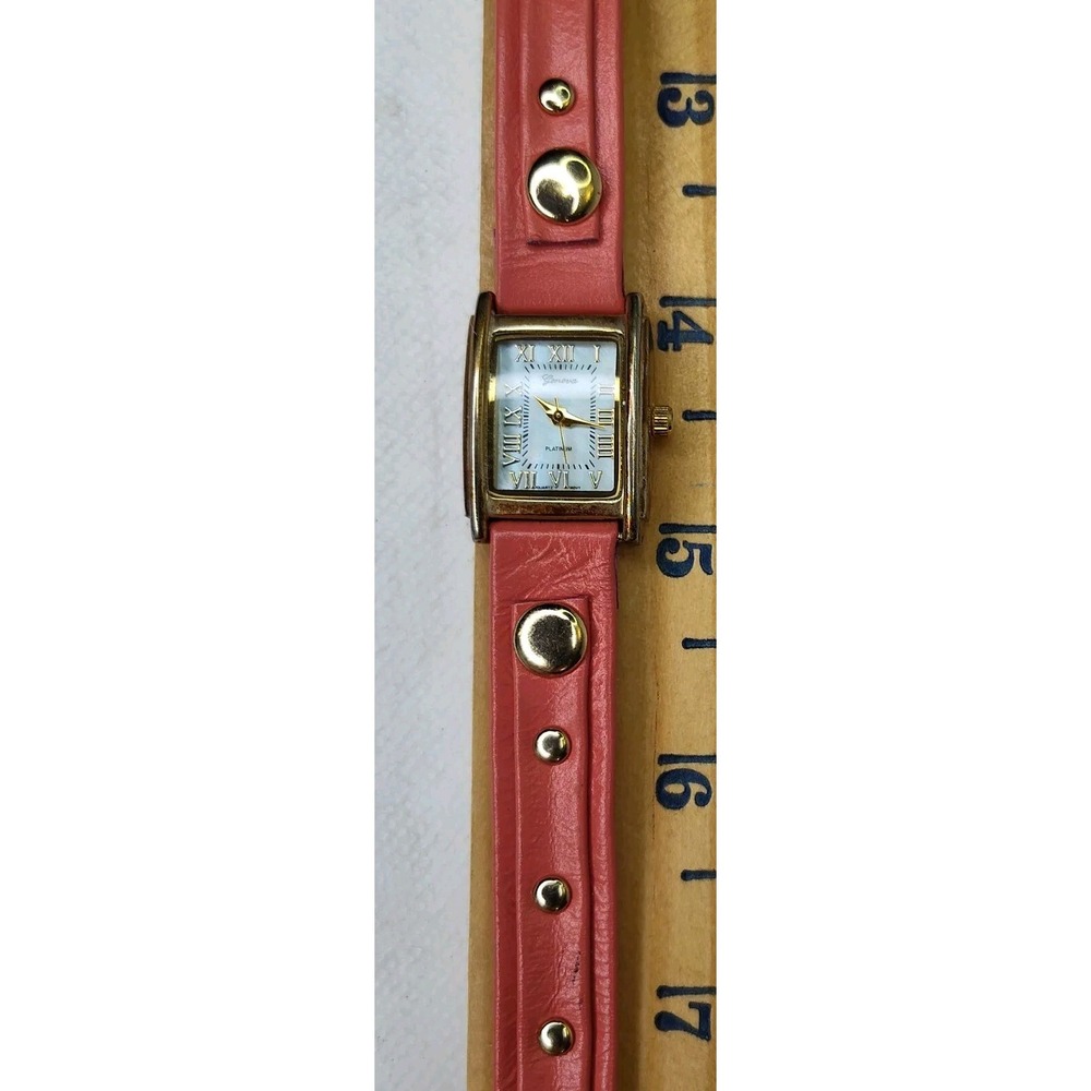 Geneva Platinum Women Watch Pink‎ Long Strap Wrap Nailheads  SEE B44.1GA1493 - Picture 8 of 10